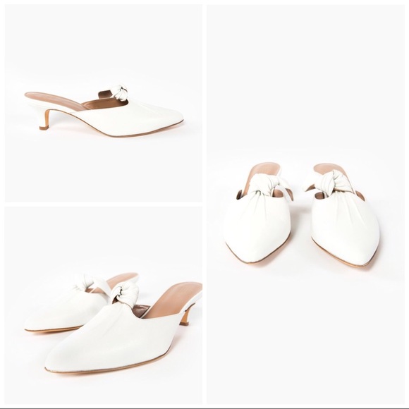 NWT MARYAM NASSIR ZADEH Palo Mule - White Calf - Picture 3 of 6